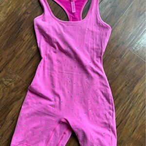 Skims PINK rhinestone bodysuit